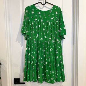 CODE X MODE Green Floral Dress Size L